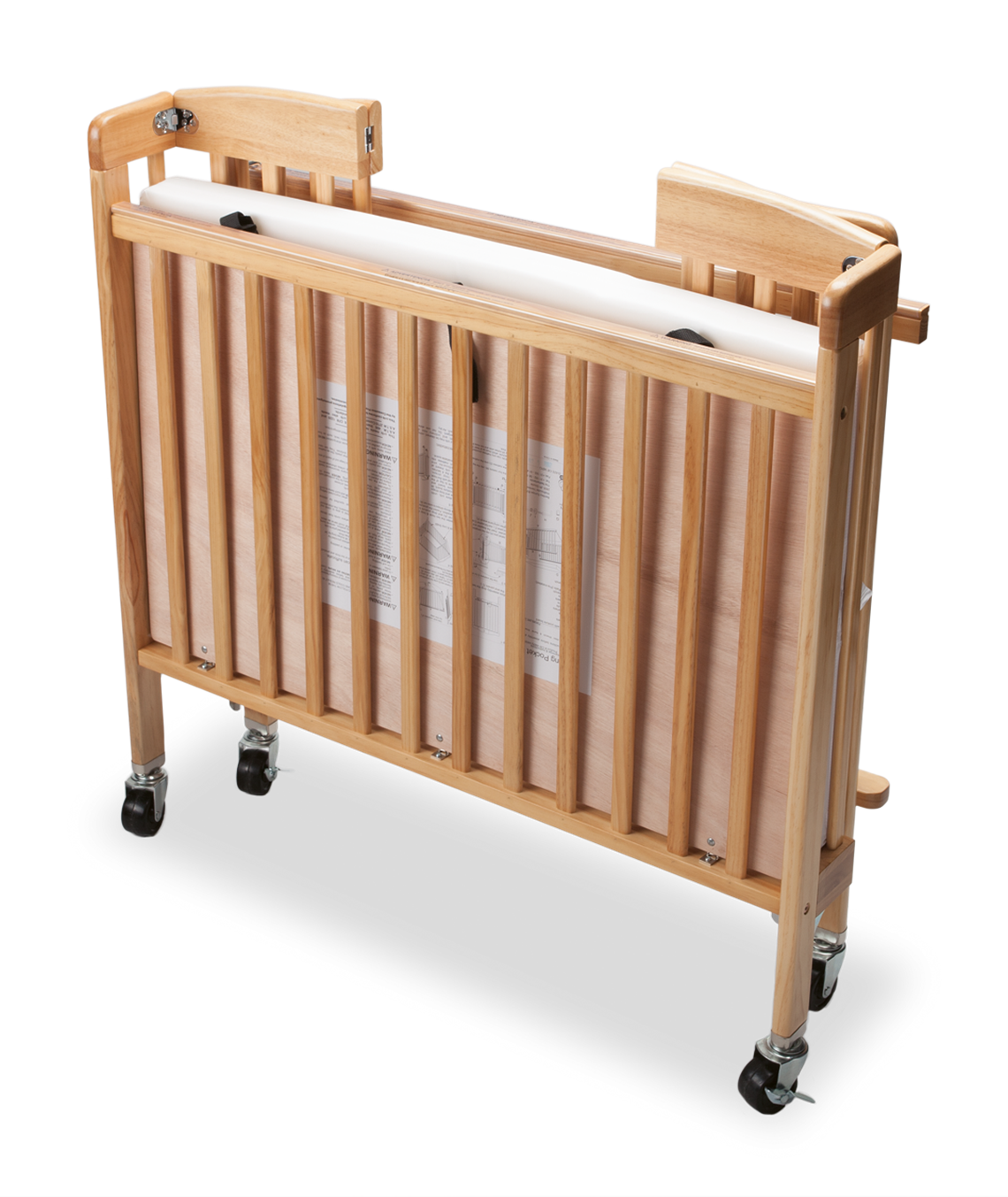 Folding top baby cot